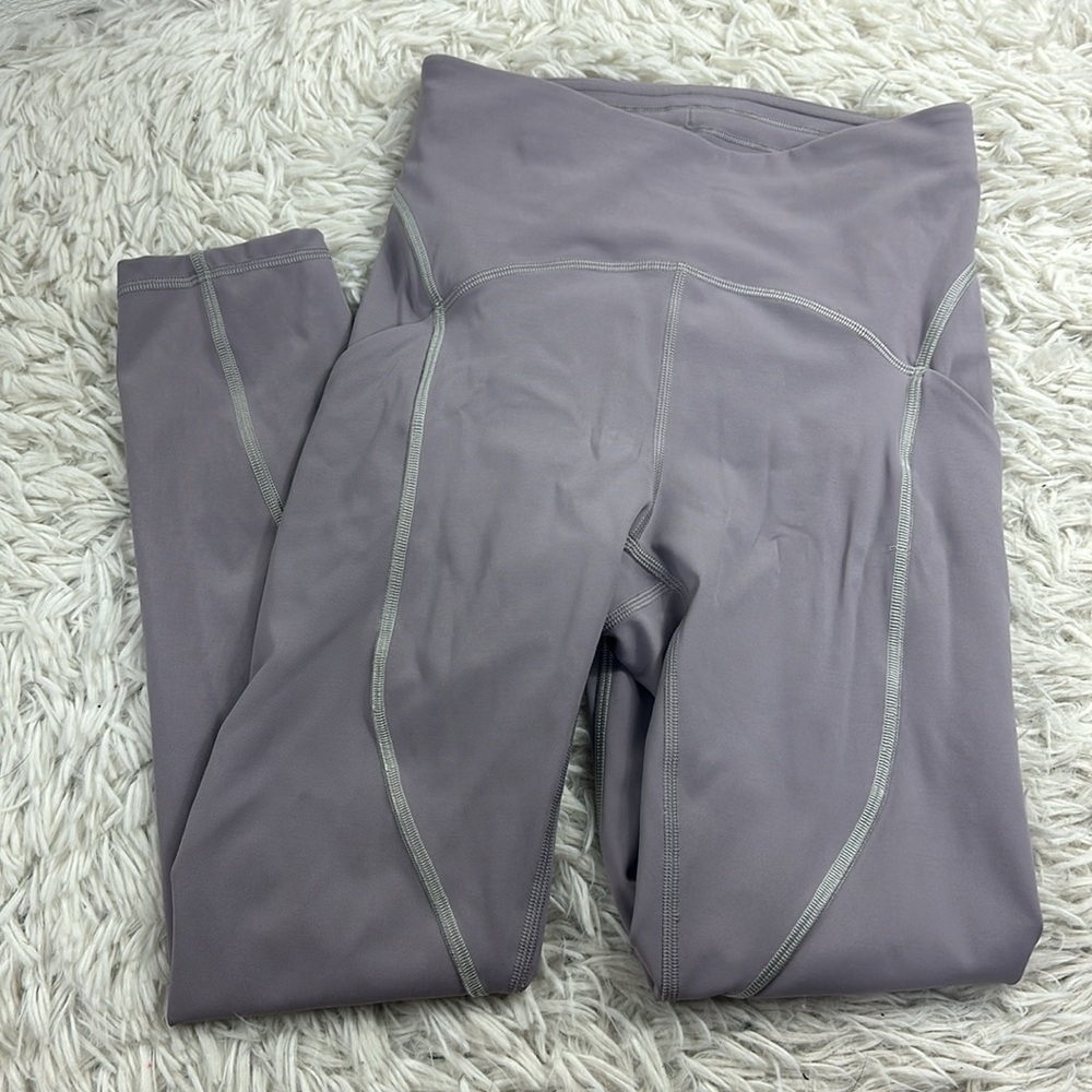 Lululemon Power Thru High-Rise Crop 23" *Colour Seam Mauve Grey